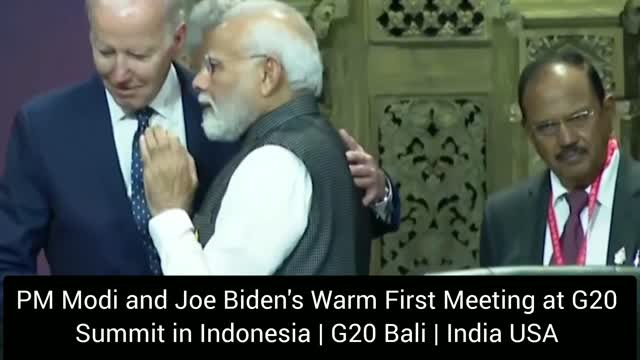 PM Modi and Joe Biden's Warm First Meeting at G20 Summit in Indonesia | G20 Bali | India USA