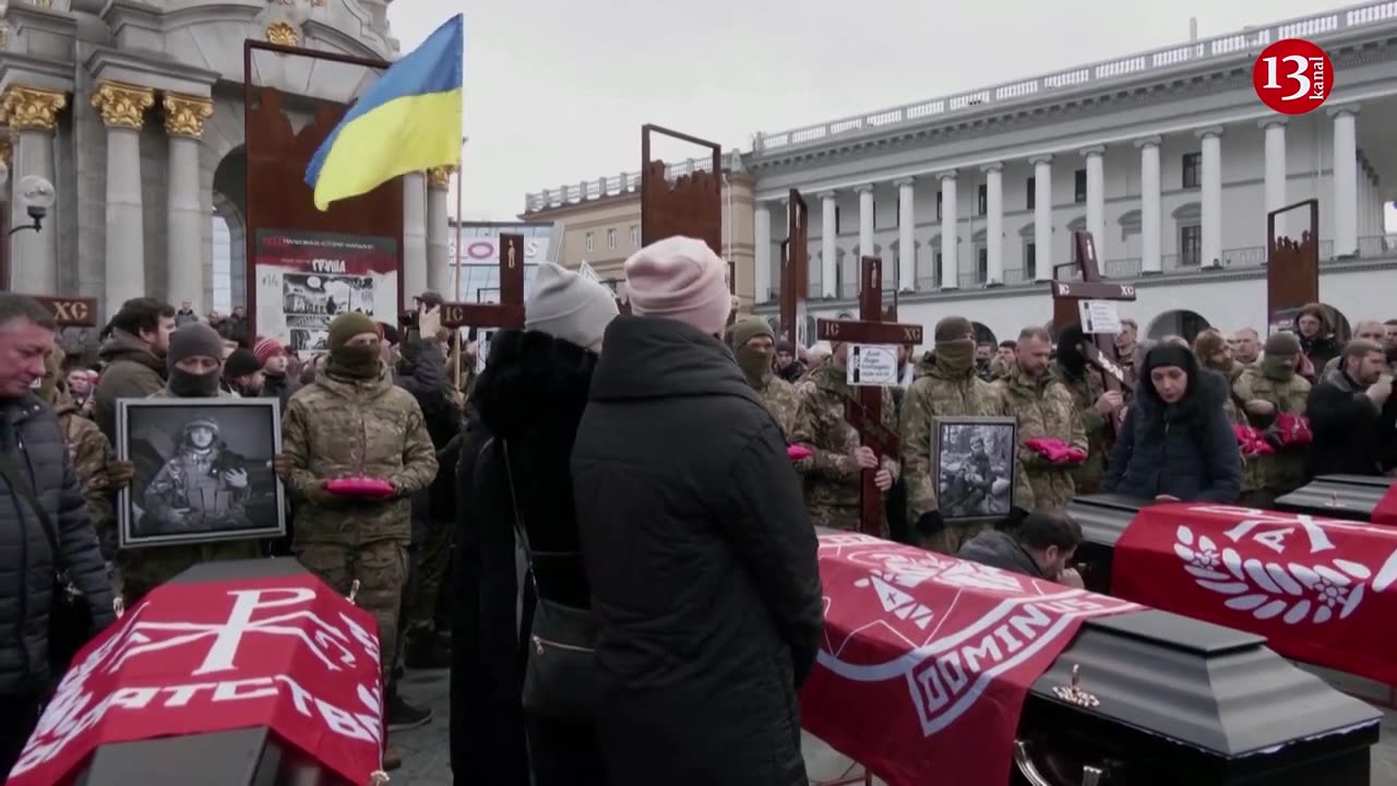 Ukraine buries four volunteer fighters killed on Russian soil