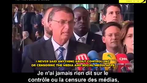 ▶ EXTRAIT-RQ + LIENS parus (1er nov 22) : Le discours de Bolsonaro traduit.