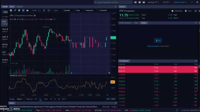 RUMBLE STOCK $CFVI Live Order Book (MAJOR WEEK)