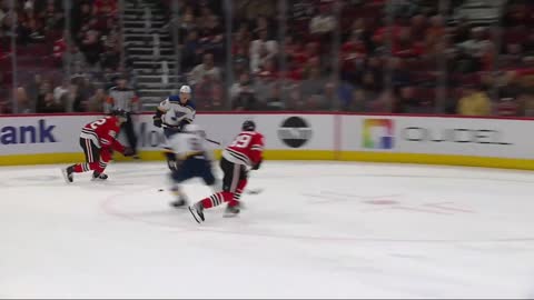 Tyler Pitlick scores first goal as a Blue