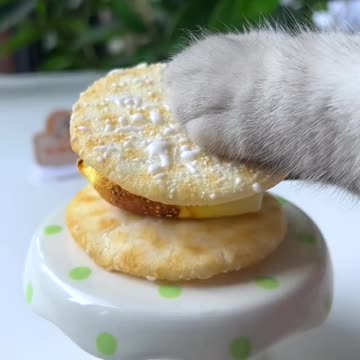 Cooking With Cat!Yummy Idea With Marshmallow - Marshmallow Sandwich Cookies - Cute Cat TikTok#Shorts