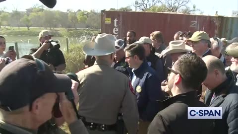 Speaker Johnson and House GOP in Eagle Pass, TX along the Southern Border with Mexico