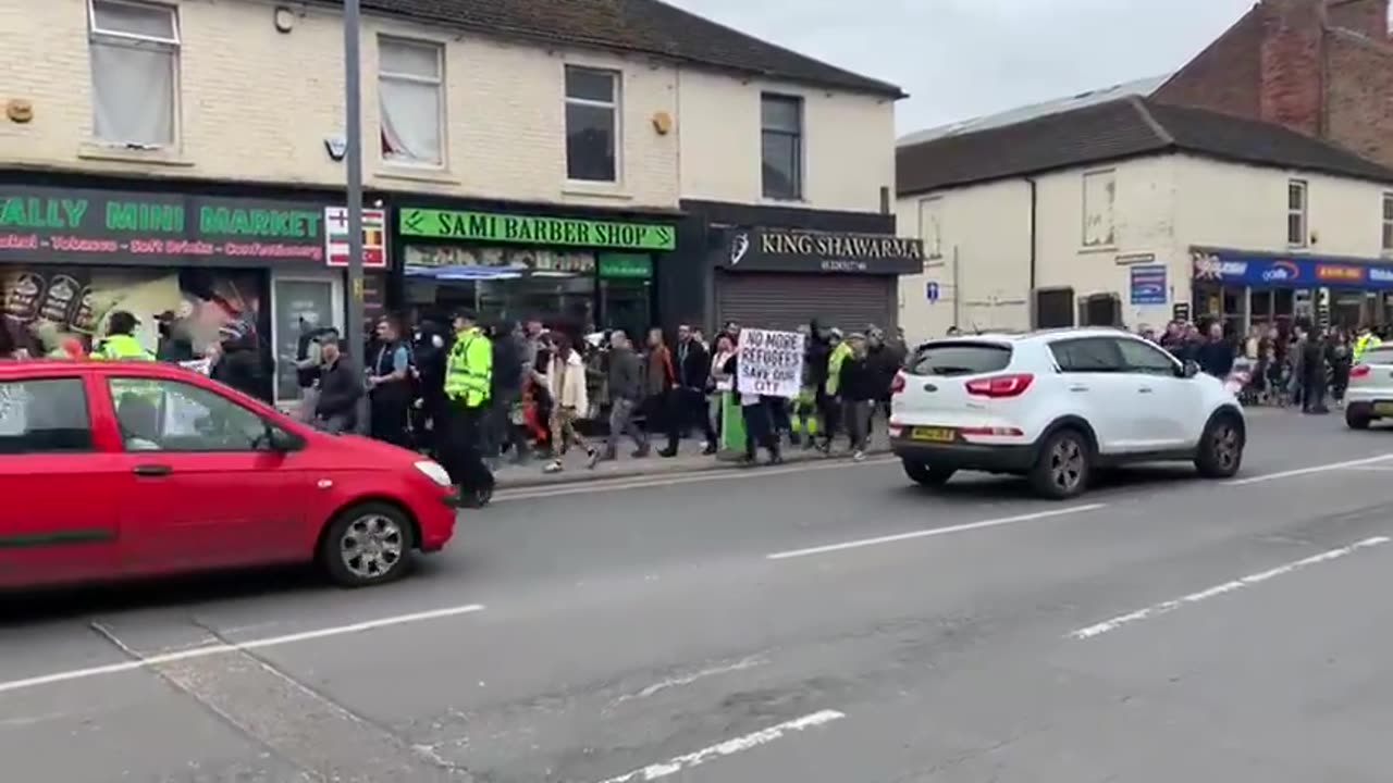 More footage from Carlisle today as locals hit the streets against unvetted fighting age migrant men