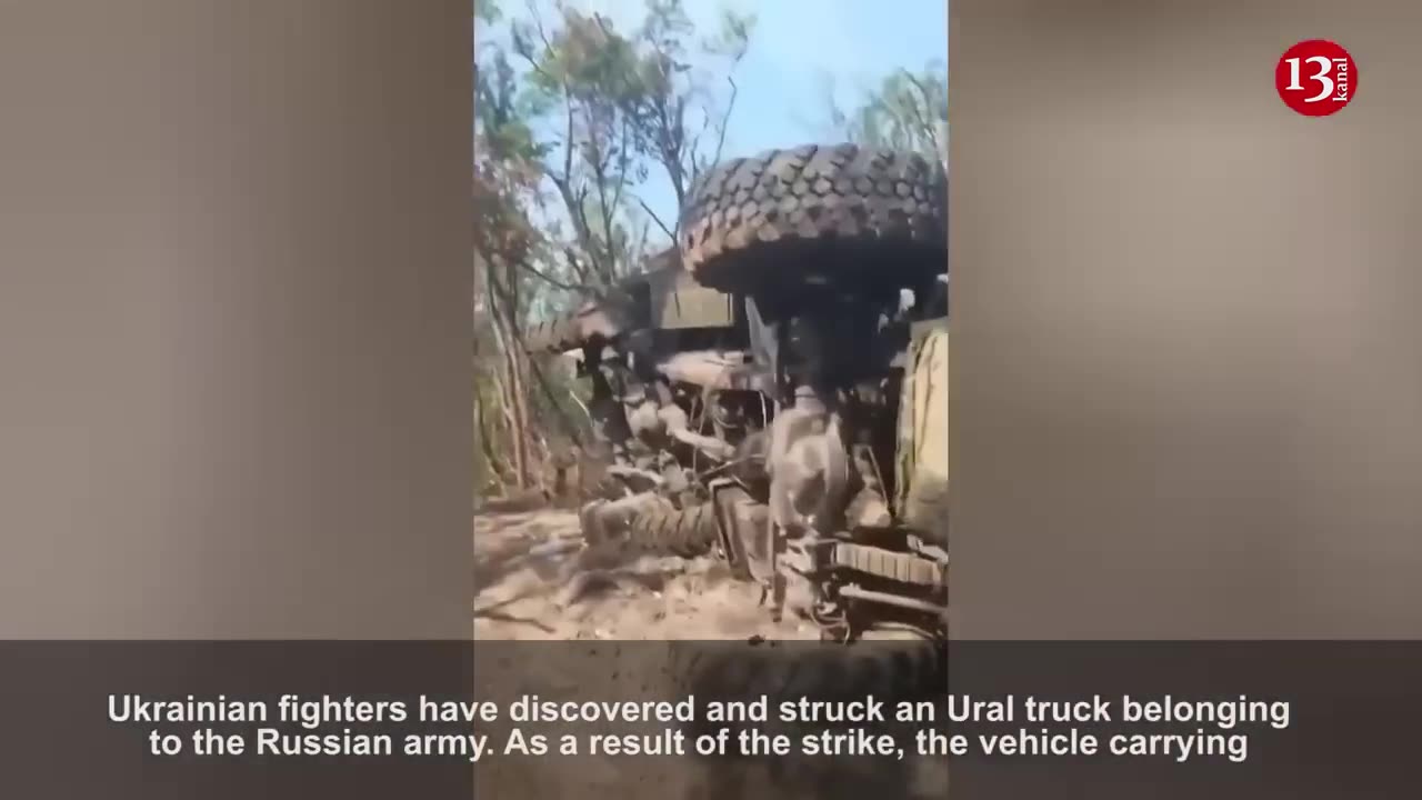 See what Ukrainian soldiers did to Ural truck carrying military supplies to Russians