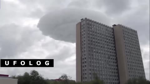 UFO in Moscow disguised as a cloud!