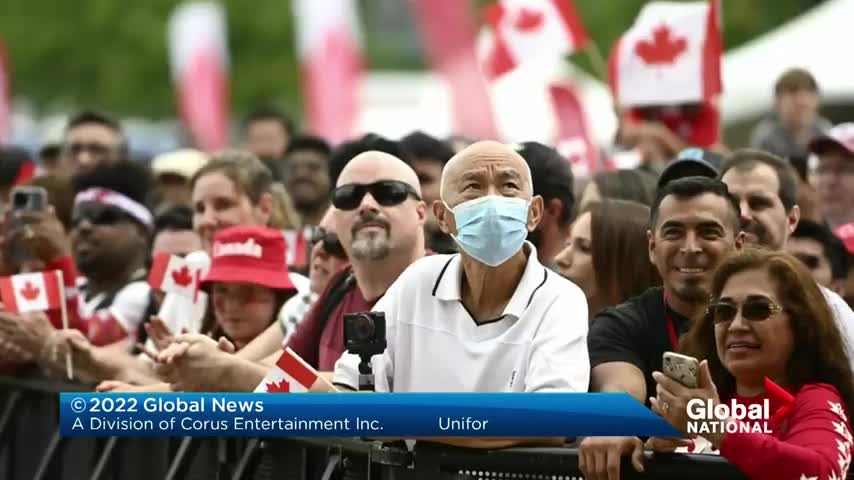 Crowds gather for Ottawa's first in-person Canada Day since 2019