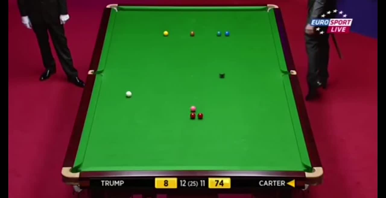 Monster #snooker #fluke series #7 time: 2012 WSC R2 Ali Carter vs Judd Trump frame 24