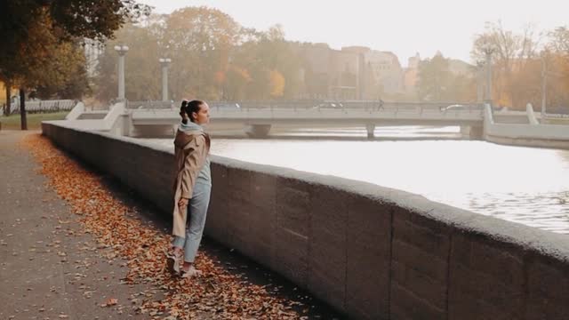 Walking on the leafs of automne