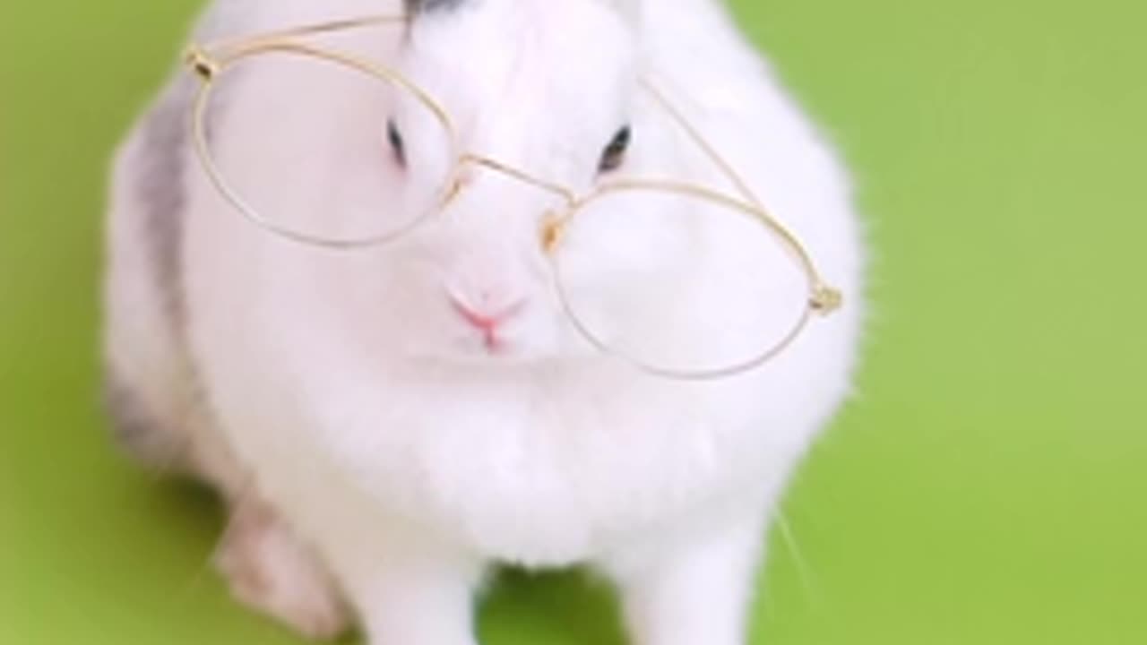 Oh my God, watch a rabbit read a book