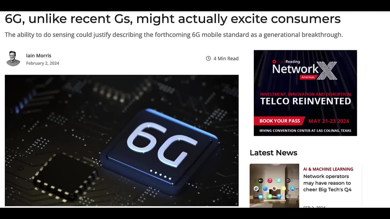 IT'S COMING! 6G WILL EXCITE CONSUMERS! IT'S A SINISTER MILITARY APPLICATION