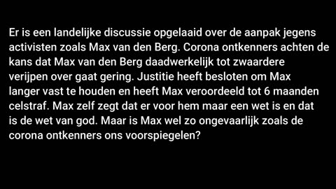 2. Is Max v d Berg een gevaar of is hij juist ongevaarlijk