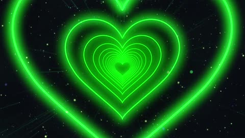 901. Neon Heart Tunnel💚Green Heart