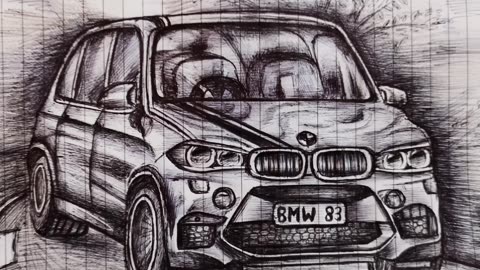 BMW Car Pen Sketch