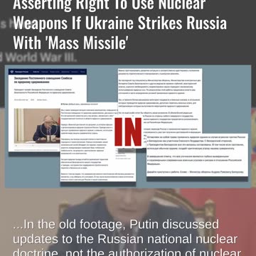 Fact Check: Video of Putin Missiles & Nukes Comments Predates U.S. Long-Range Missile Authorization