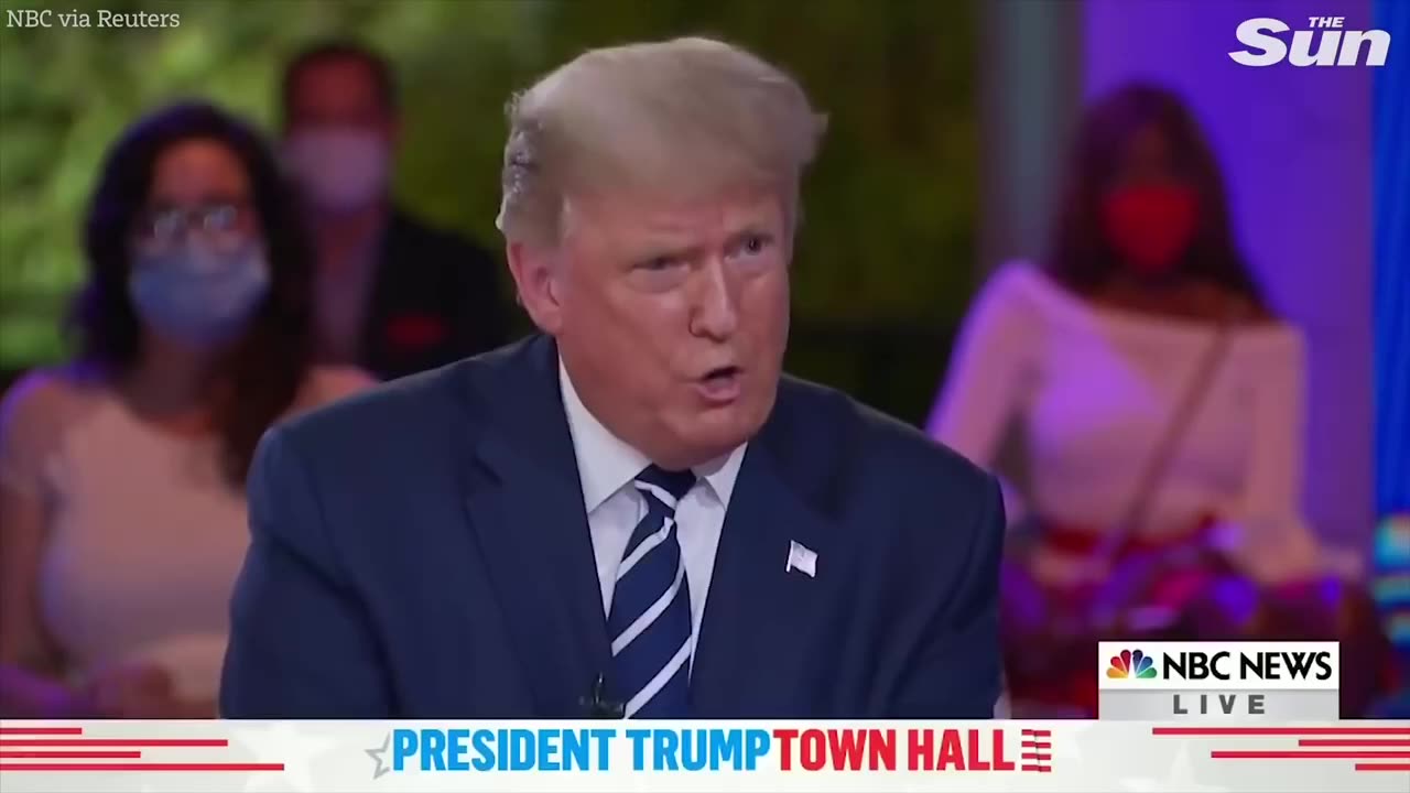 President Donald J Trump says he knows nothing about “QAnon“