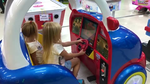 Mili and stacy play ride