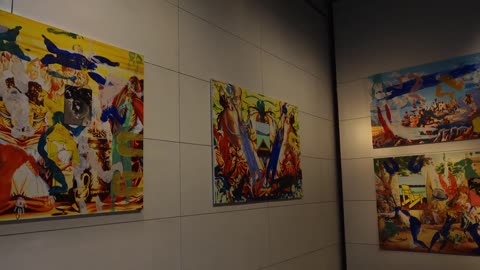 Artwork in Lobby of WEF May 3, 2022