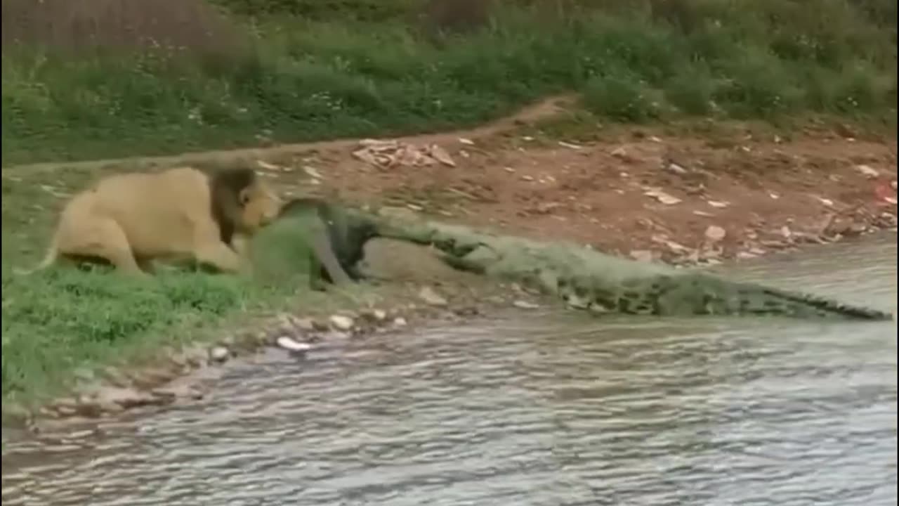 lion vs crocodile who wins?