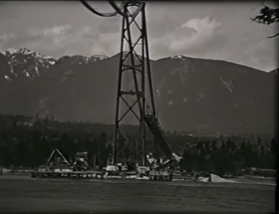 Vancouver’s Lions Gate Bridge under construction in 1938.