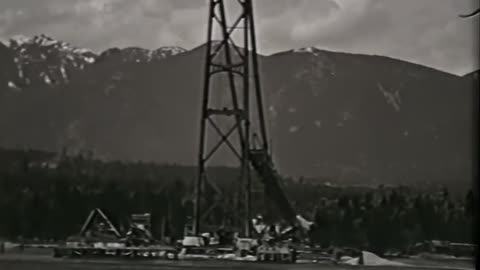 Vancouver’s Lions Gate Bridge under construction in 1938.