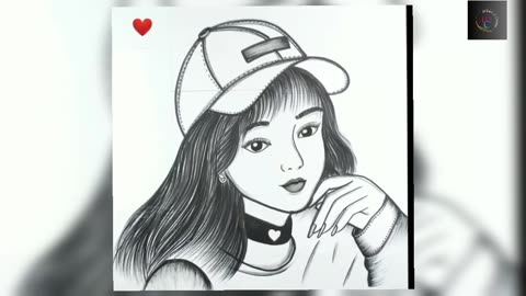 Kya khubsurat he wo ladki jiska sketch hamne kagz pe draw Kiya he#drawinng