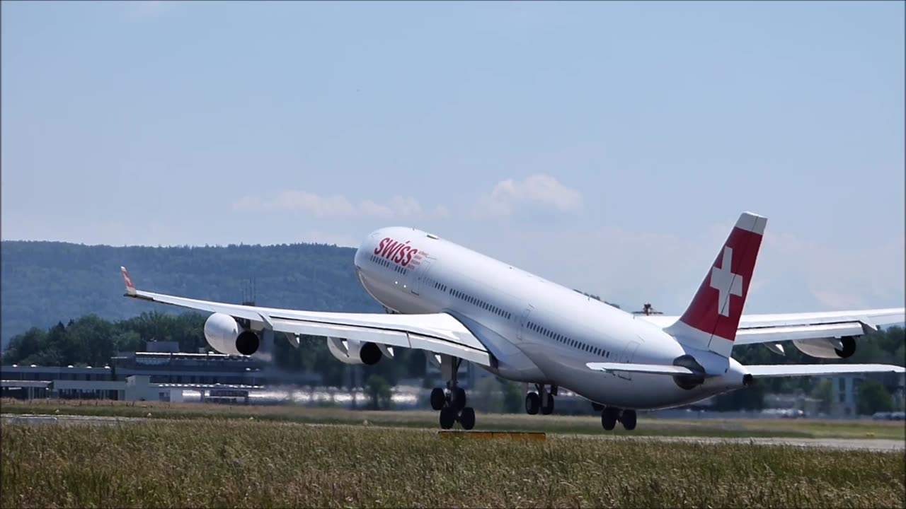 LX Airbus A340 Taking Off