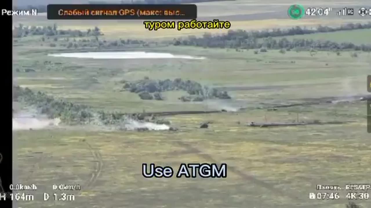 One Russian Tank against an Ukraine's armored column?