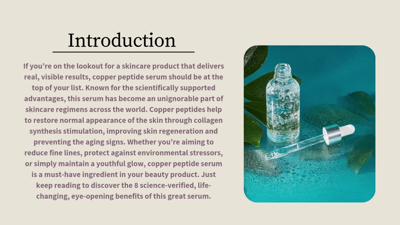 8 Proven Science-Backed Benefits of Copper Peptide Serum