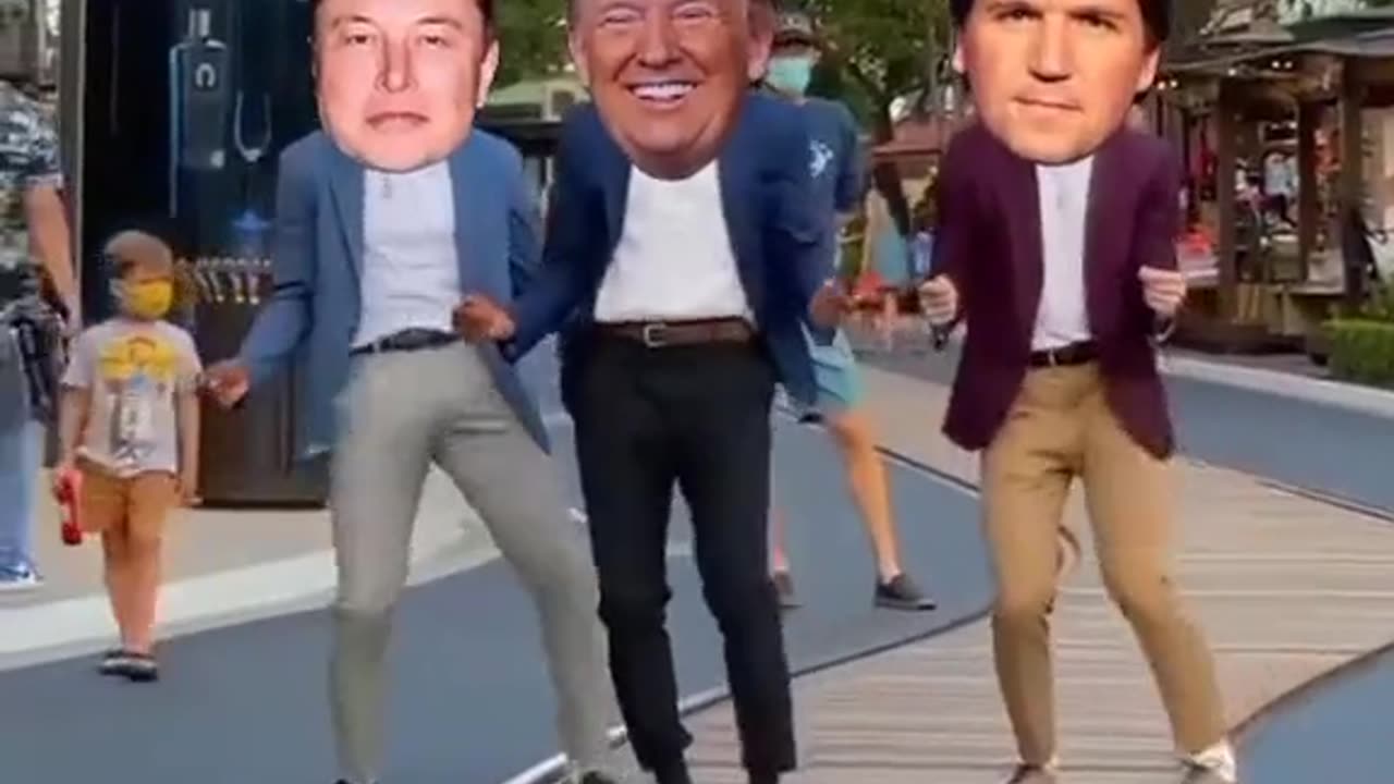 TRUMP MUSK CARLSON DANCE OFF