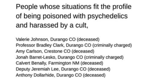 #NeverfallMedia #CultMapping #Durangocide #NarcissisticGaslighting