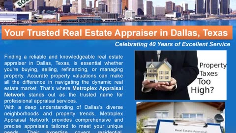 Your Trusted Real Estate Appraiser in Dallas, Texas