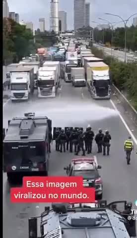 Brazilian Truckers holding the line.