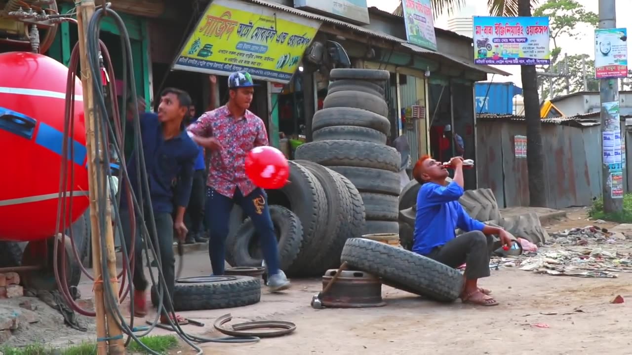 Update Tyre Blast PRANK with Popping balloons | Crazy REACTION with Popping Balloon Prank - So Funny