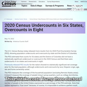 A “mistake” by the U.S. Census Bureau led to Biden receiving three extra electoral votes.