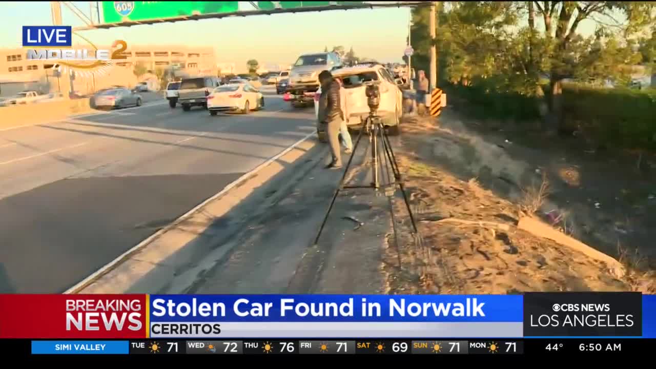 Stolen car found in Norwalk