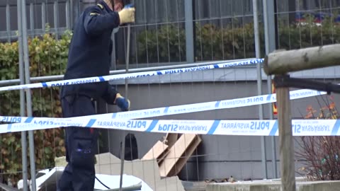 Efter bombdådet mot polishuset. Rundgången, Helsingborg 18 Okt. 2017