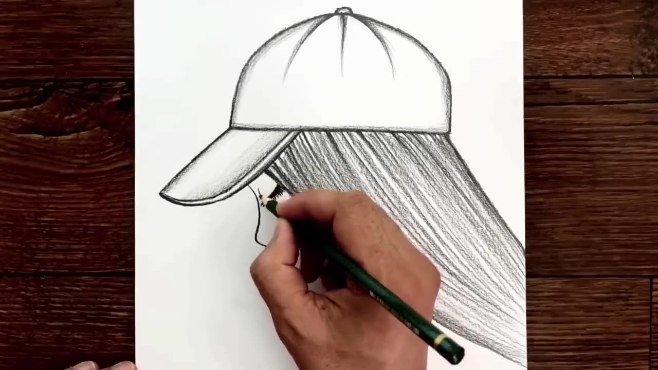 Kolay Şapkalı Kız Çizimi - Kolay Yoldan Şapkalı Güzel Kız Çizimi - Çizim Mektebi Easy Girl Drawing