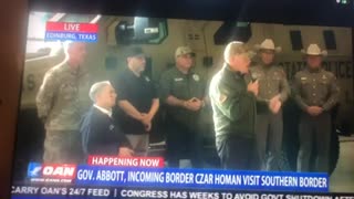 🦅OAN live at Mexico 🇲🇽 border governor Abbot & Czar Tom Holman speak Tuesday 11/26/24 05:00 pm