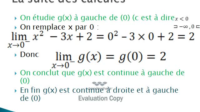 math : la continuité d une fonction à droite et à gauche d un point