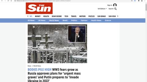 WW3 Fears:Russia Approves Plans For Urgent Mass Graves