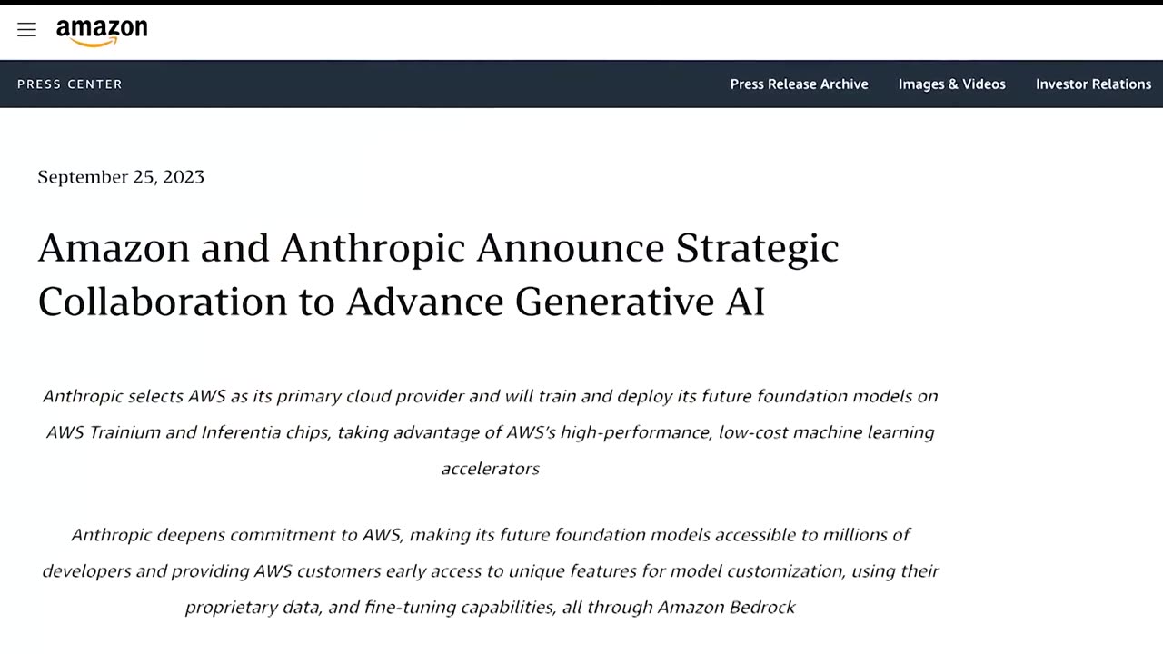 AI race heats up as Amazon bets big on Anthropic