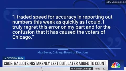 Chicago announces existence of additional 10k mail-in ballots that were "mistakenly" not mentioned