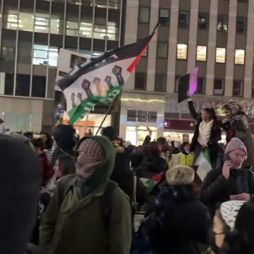 Pro-Palestine mob is now protesting at the annual NYC Christmas tree ceremony