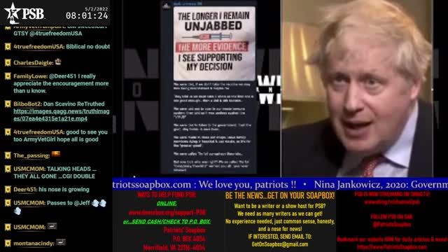 2022-05-02 07:00 EDT - Patriots Soapbox AM: with LadyRWB , MykelJaye & DD