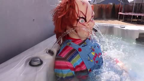 Chucky Surprises Puppy with Giant Steak!