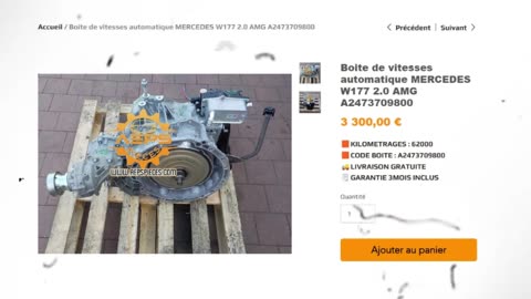 AEPSPIECES.COM - Boite de vitesses automatique MERCEDES W177 2.0 AMG A2473709800