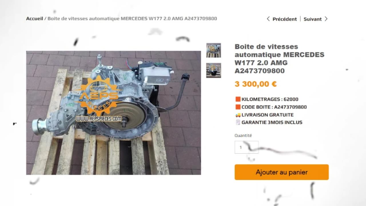 AEPSPIECES.COM - Boite de vitesses automatique MERCEDES W177 2.0 AMG A2473709800