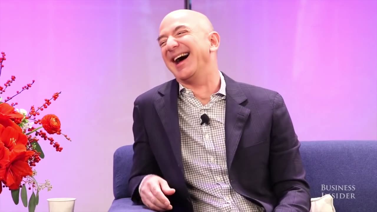 Jeff Bezos with his evil laugh