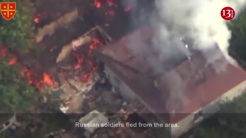 Artillerymen blew up ammunition depot and the house where Russians were hiding